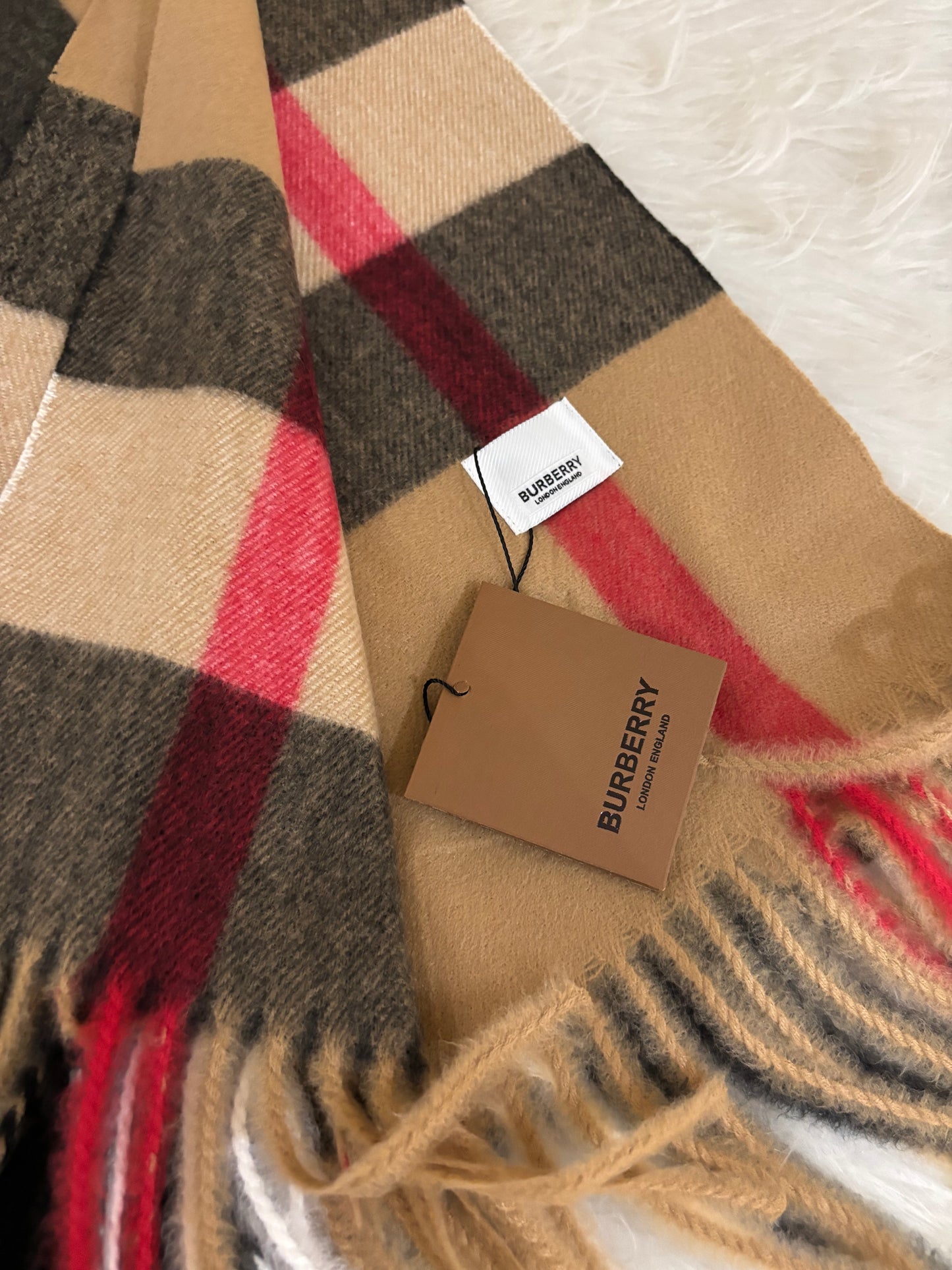 Écharpe Burberry camel