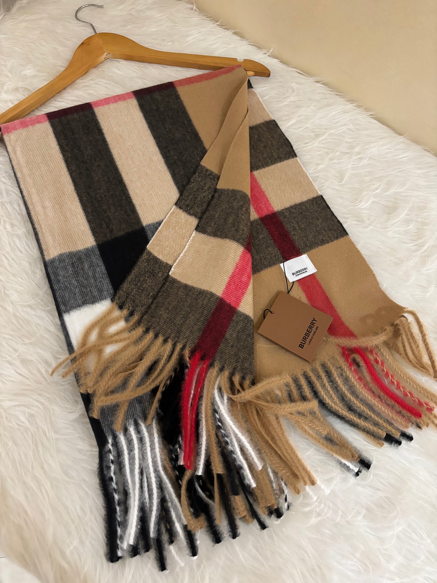 Écharpe Burberry camel