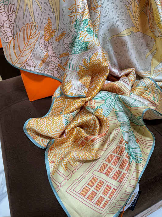 Foulard en soie satinée 010