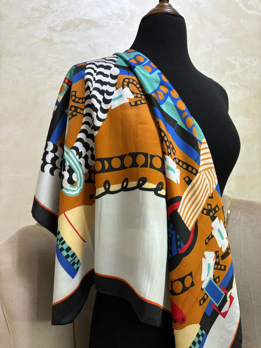 Foulard en soie satinée 005